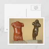 Rode zandsteen, mannetje en grijze zandsteen danse briefkaart (Voorkant / Achterkant)