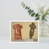 Rode zandsteen, mannetje en grijze zandsteen danse briefkaart (Staand voorkant)