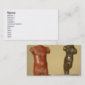 Rode zandsteen, mannetje en grijze zandsteen danse visitekaartje (Voorkant / Achterkant)