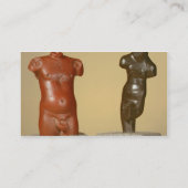 Rode zandsteen, mannetje en grijze zandsteen danse visitekaartje (Achterkant)