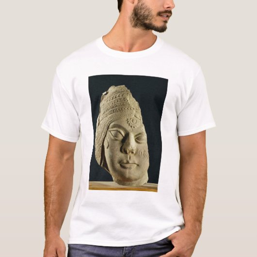 Rode zandsteenkop van Yakshi, Bharhut, 2e eeuw T-shirt (Voorkant)