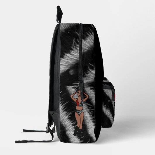 Rode Zebra #1 Bedrukte Rugzak (Links)