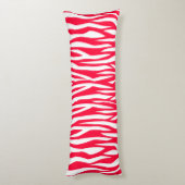 Rode Zebra afdrukken Lichaamskussen (Achterkant (Verticaal))