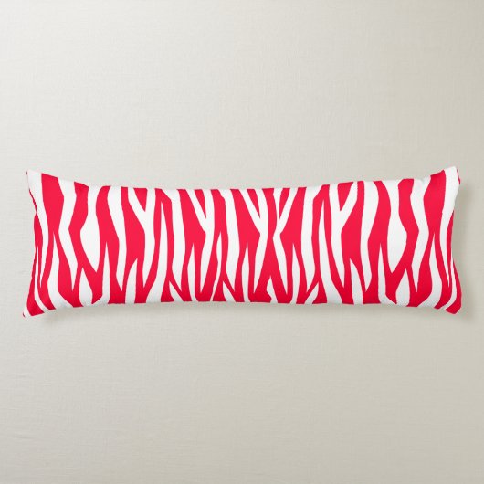 Rode Zebra afdrukken Lichaamskussen (Voorkant)