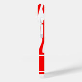 Rode Zebra Afdrukken met monogram Case-Mate iPhone Case (Achterkant / Links)