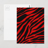 rode zebra briefkaart (Voorkant / Achterkant)