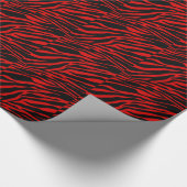 rode zebra cadeaupapier (Hoek)