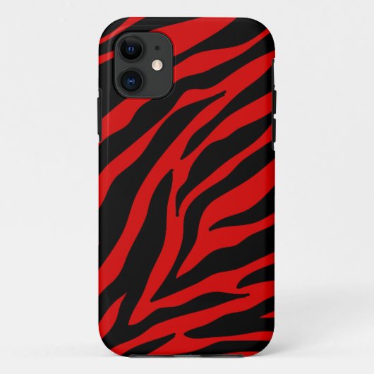 rode zebra Case-Mate iPhone case (Achterkant)