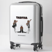 Rode Zebra danser #3 Sticker (Koffer)