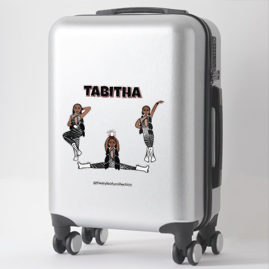 Rode Zebra danser #3 Sticker (Koffer)