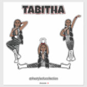 Rode Zebra danser #3 Sticker (Vel)