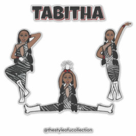 Rode Zebra danser #3 Sticker