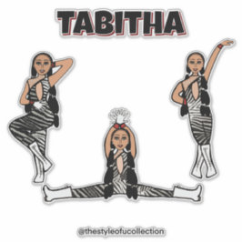 Rode Zebra danser #4 Sticker