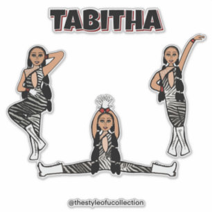 Rode Zebra danser #4 Sticker