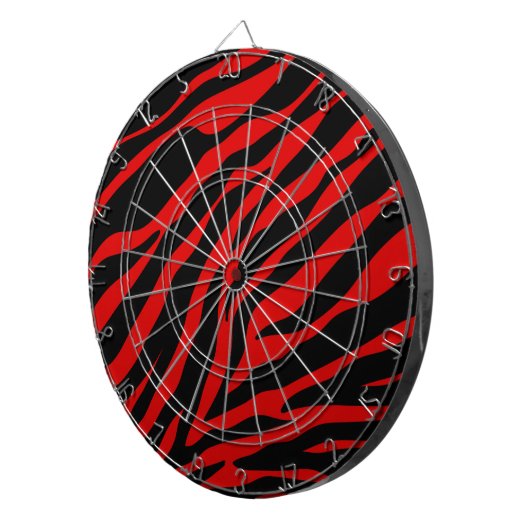 rode zebra dartbord (Voorkant Rechts)