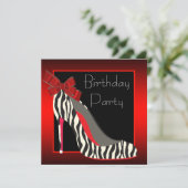 Rode zebra hooggehakte schoenen Rode zebra verjaar Kaart (Staand voorkant)
