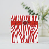 Rode Zebra Kaart (Staand voorkant)