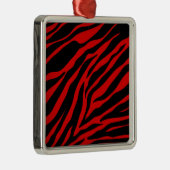 rode zebra metalen ornament (Rechts)