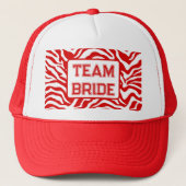 Rode Zebra print Trucker Pet (Voorkant)