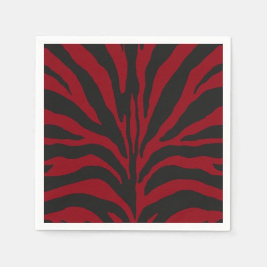 Rode Zebra Servetten (Voorkant)