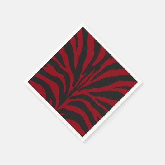 Rode Zebra Servetten (Hoek)