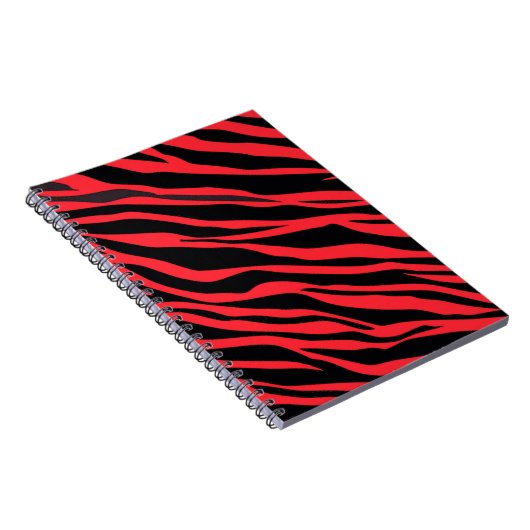 Rode Zebra Strepen Notitieboek (Rechterzijde)