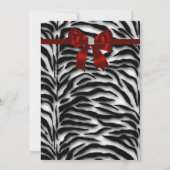 Rode Zebra Sweet Sixteen verjaardagsfeestje Kaart (Achterkant)