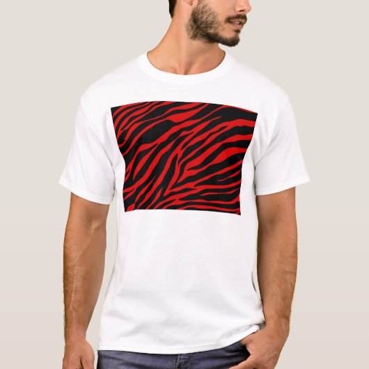 rode zebra t-shirt (Voorkant)