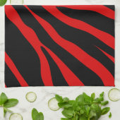 rode zebra theedoek (Gevouwen)