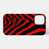 Rode Zebrastripes iPhone Hoesje (Achterkant horizontaal)