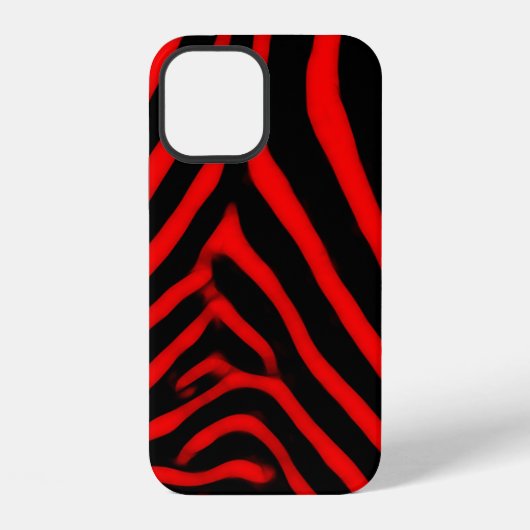 Rode Zebrastripes iPhone Hoesje (Achterkant)