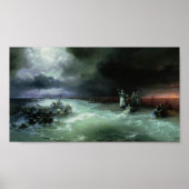 Rode Zee kruising Poster (Aivasovsky) (Voorkant)