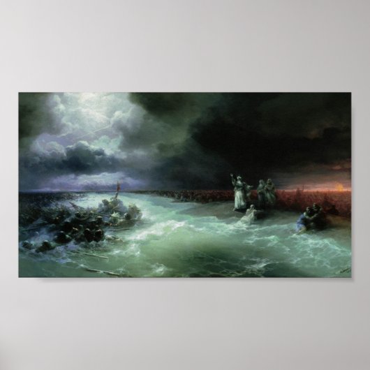 Rode Zee kruising Poster (Aivasovsky) (Voorkant)