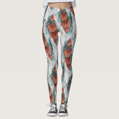 Rode Zee schelpen Leggings (Voorkant)