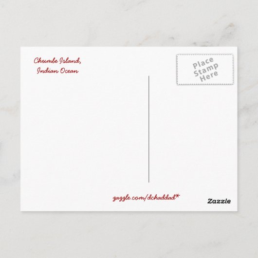 Rode Zee ster - Briefkaart (Achterkant)