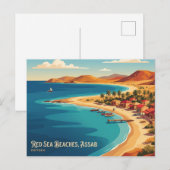 Rode Zee Stranden, Assab, Eritrea Eritrea Briefkaart (Voorkant / Achterkant)