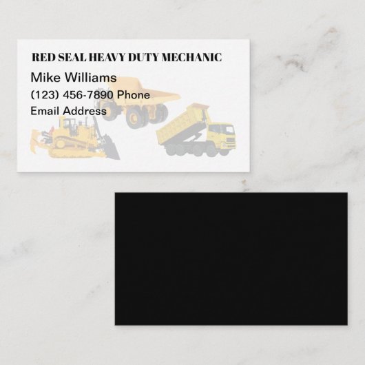 Rode Zee Zware Visitekaartjes (Voorkant / Achterkant)