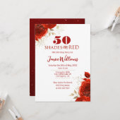 Rode-zeeduivel-uitnodiging Kaart (Voorkant / Achterkant in situ)