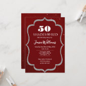 Rode-zeeduivel-uitnodiging Kaart (Voorkant / Achterkant in situ)