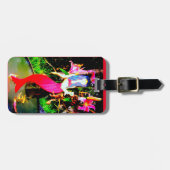 rode zeemeermin bagagelabel (Voorkant horizontaal)