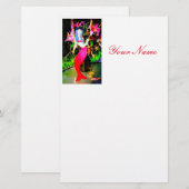 rode zeemeermin briefpapier (Voorkant / Achterkant)