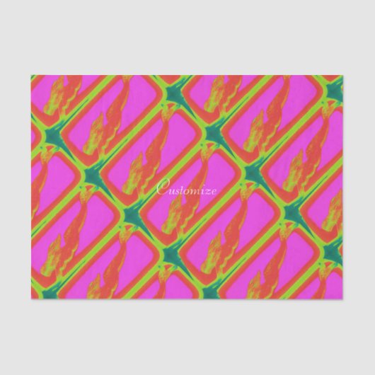 rode zeemeermin die roze duiken tissuepapier (Voorkant)