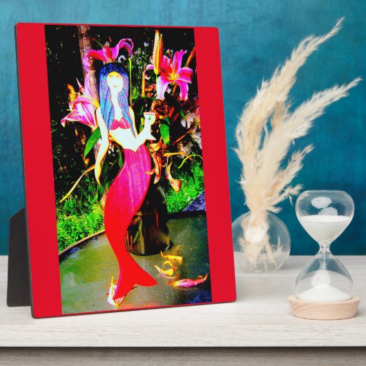 rode zeemeermin fotoplaat (Zijkant)