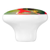 rode zeemeermin keramische knop (Zijkant)