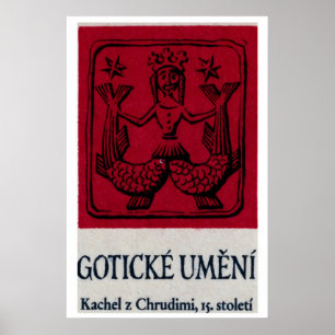 Rode Zeemeermin - Luciferdoosje Print - Tsjechisch