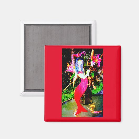 rode zeemeermin magneet (Voorkant / Achterkant)