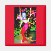 rode zeemeermin magneet (Voorkant)