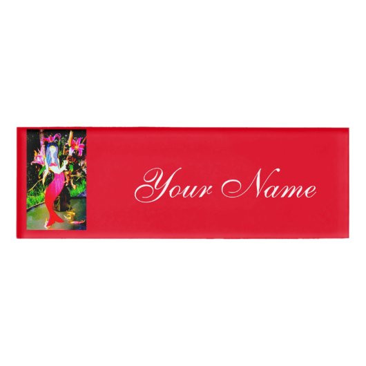 rode zeemeermin naambadge (Voorkant)