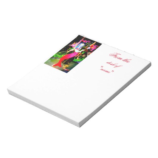 rode zeemeermin notitieblok (Linkerzijde)