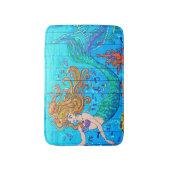 rode zeemeermin onderwater badmat (Voorkant Verticaal)